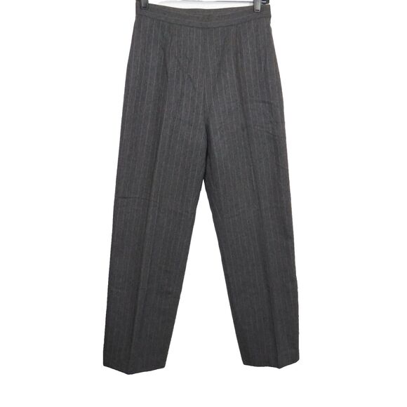 Kasper Gray Pinstripe Wool Blend Classic Pantsuit Career Suit Size 6 - Picture 8 of 11